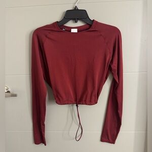 Gymshark Maroon Long Sleeve Crop Top